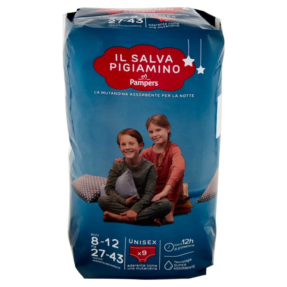 Pampers il Salva Pigiamino anni 8-12 Kg 27-43 Unisex 9 pz