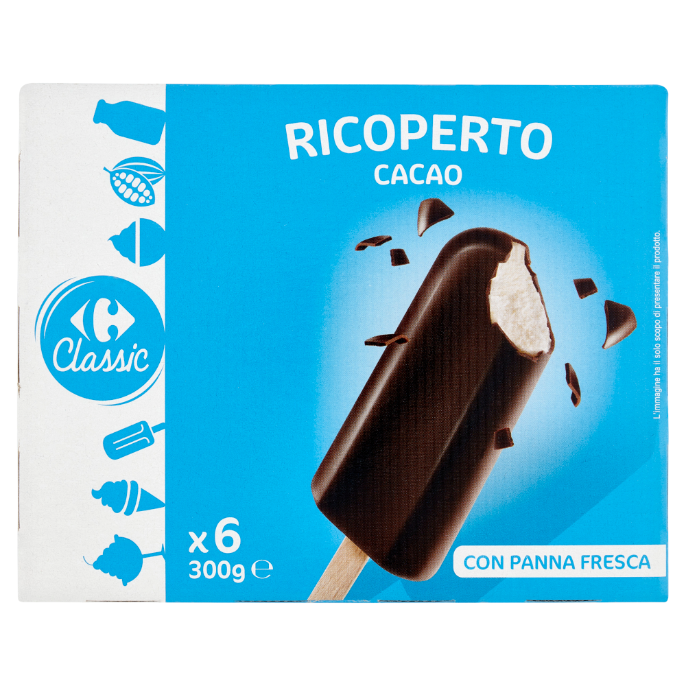 Carrefour Classic Ricoperto Cacao 6 x 50 g