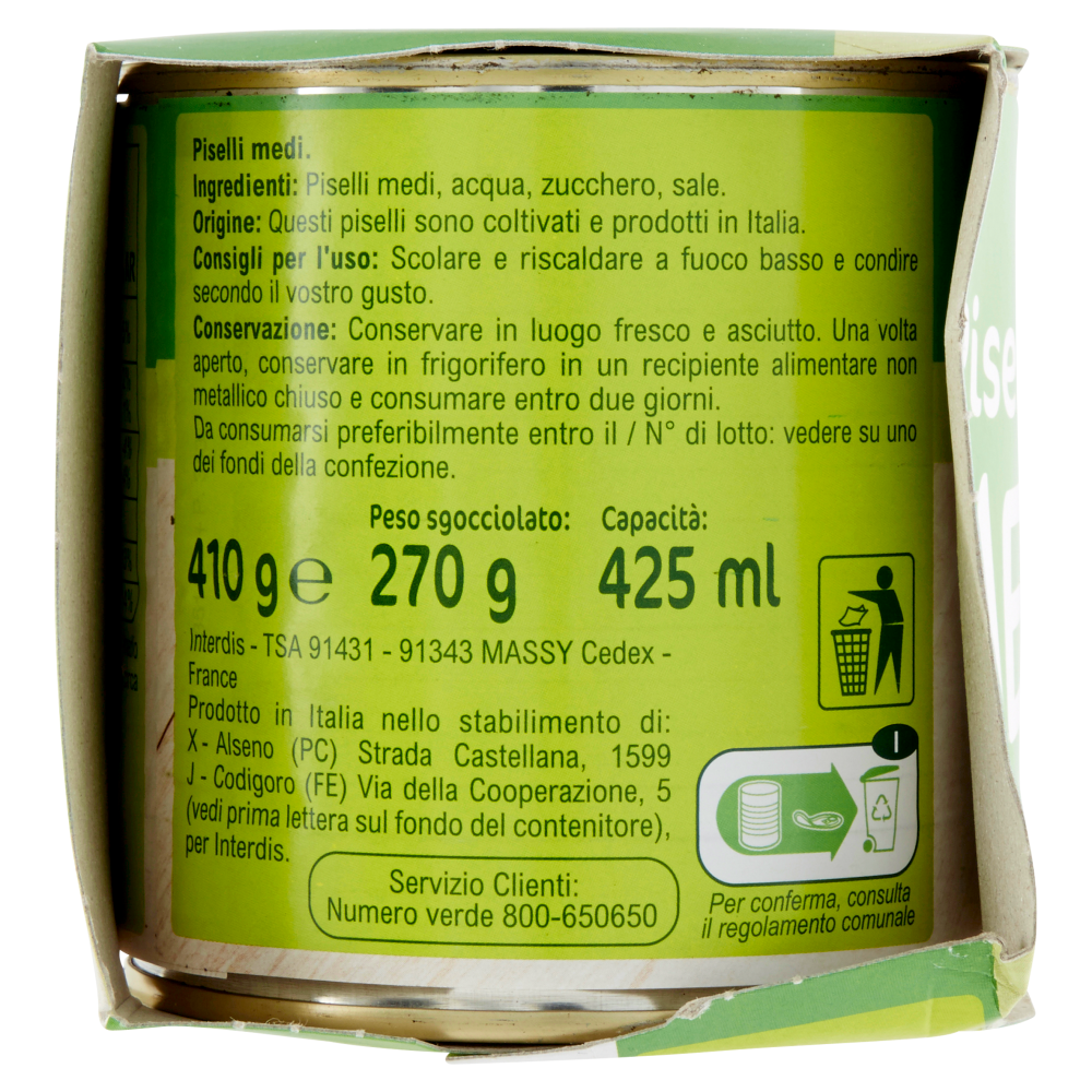 Carrefour Piselli Medi 3 x 410 g