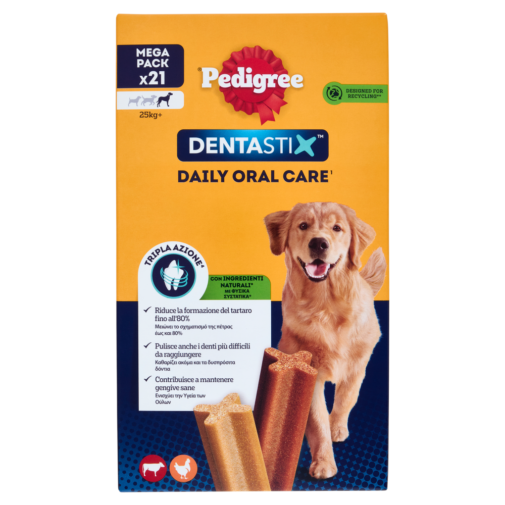 Pedigree Dentastix Snack per igiene orale Cane Grande 21 Pezzi 810 g