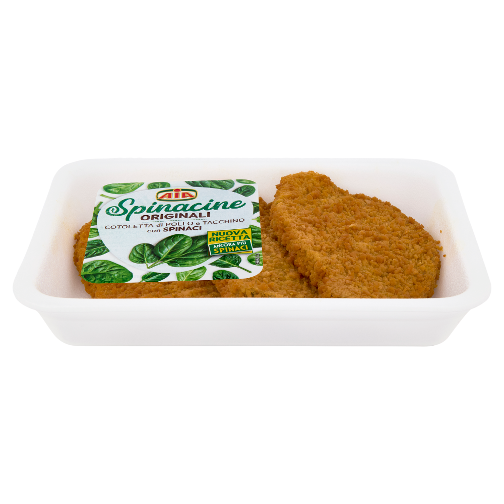 Aia Spinacine Originali Cotoletta di Pollo e Tacchino con Spinaci 0,300 kg