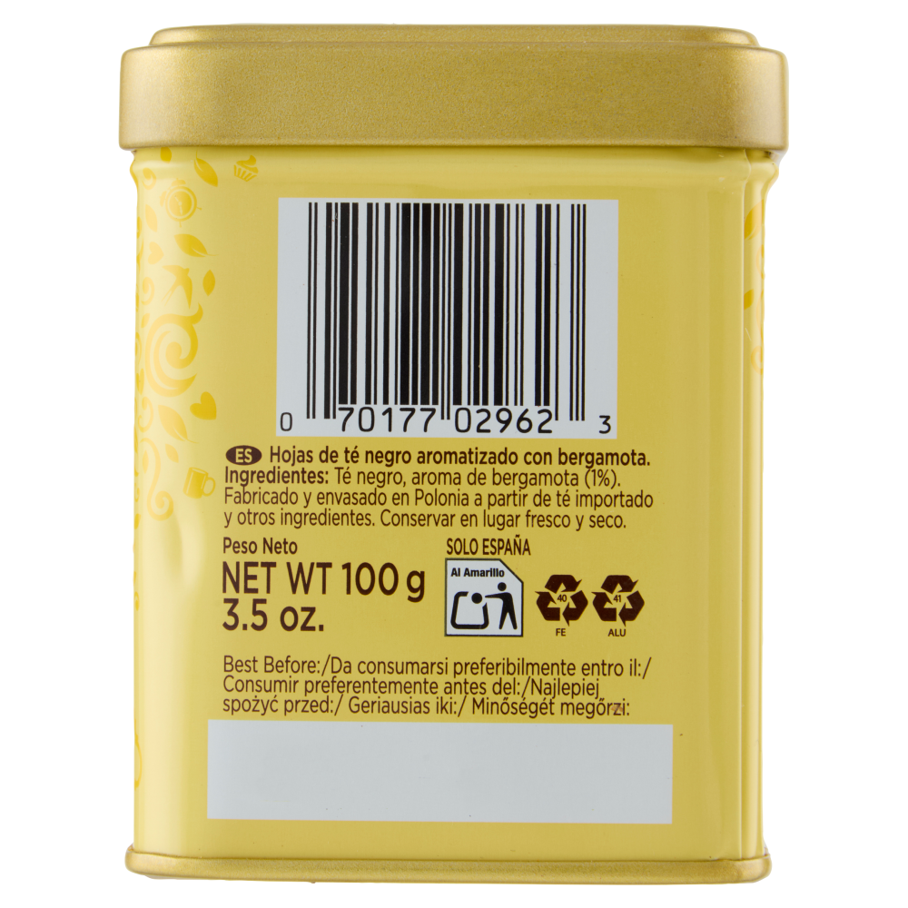 Twinings Earl Grey Tè Nero classico al sapore di Bergamotto Sfuso in latta The 100 g