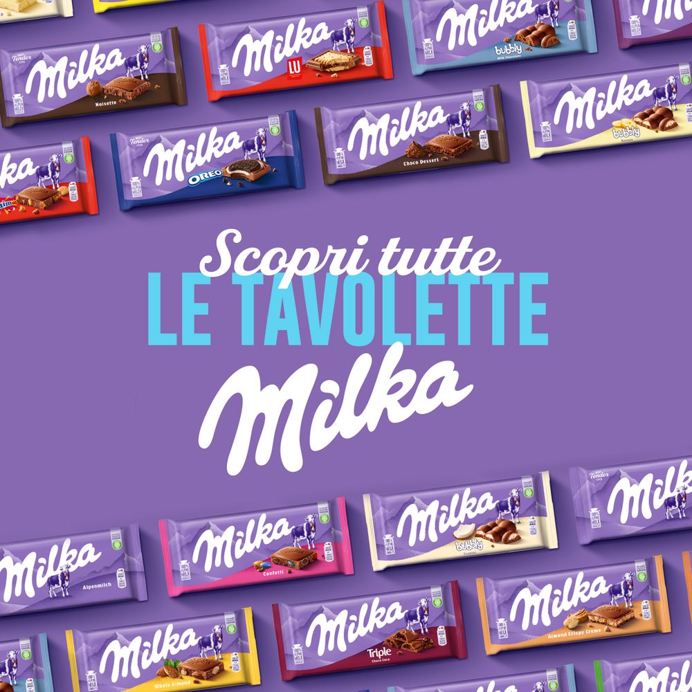 Milka Oro Saiwa, Tavoletta di Cioccolato al Latte Ripieno di Biscotti Oro Saiwa, Latte 100% Alpino - 87 g