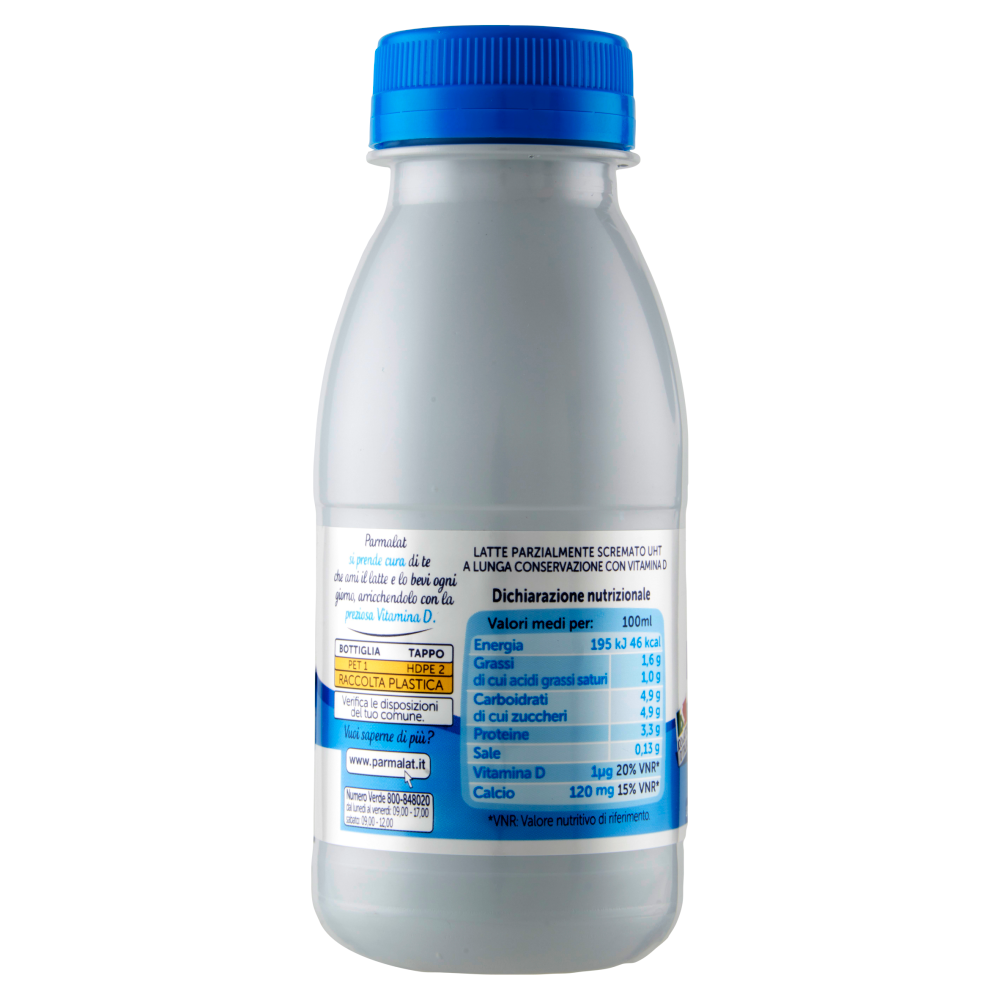 parmalat Bontà e Linea con Vitamina D Latte Parzialmente Scremato 100% Latte d'Italia 250 ml