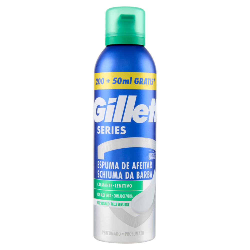 Gillette Series Schiuma da Barba Lenitivo 200 + 50 ml Gratis*