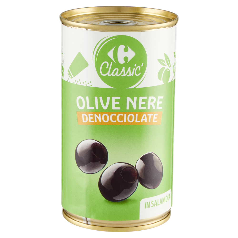 Carrefour Classic Olive Nere Denocciolate in Salamoia 345 g