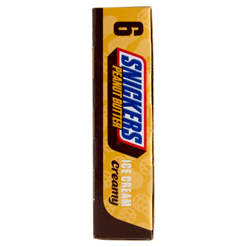 Snickers Barretta Gelato al cioccolato con burro d'arachidi e arachidi tostate, Multipack da 6 x 39g