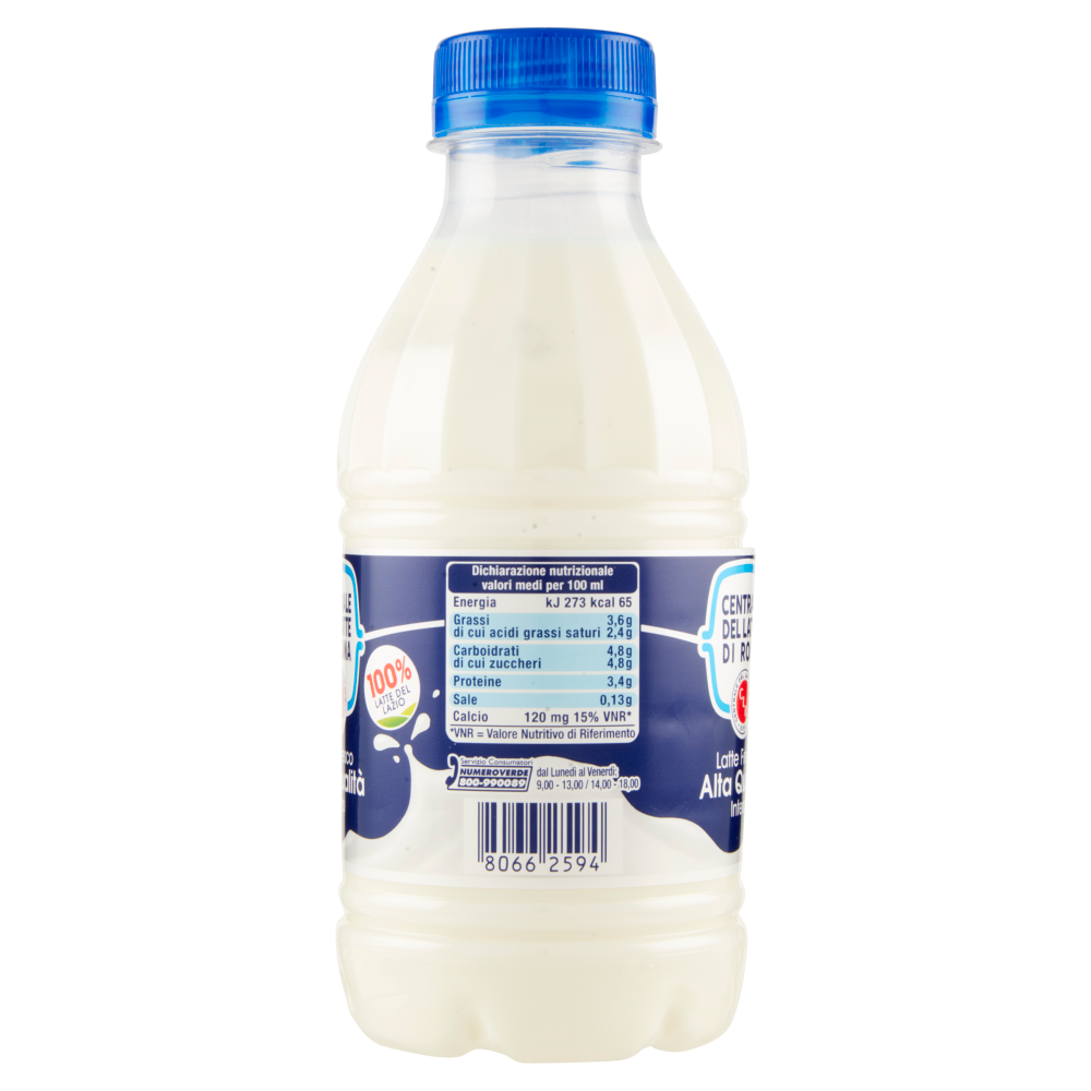 Centrale del Latte di Roma Latte Fresco Alta Qualit&agrave; Intero 500 ml