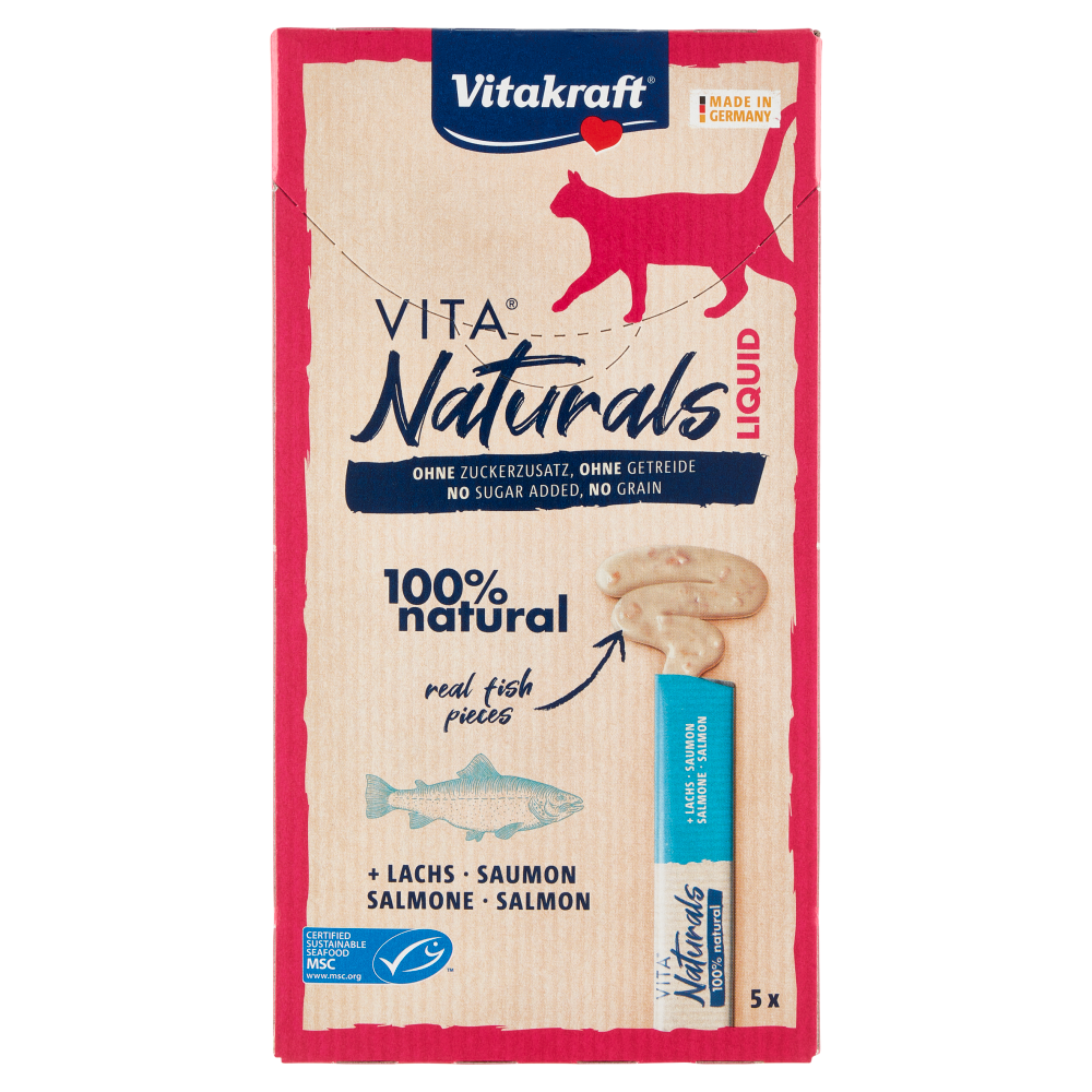 Vitakraft Vita Naturals Liquid + Salmone 5 x 15 g