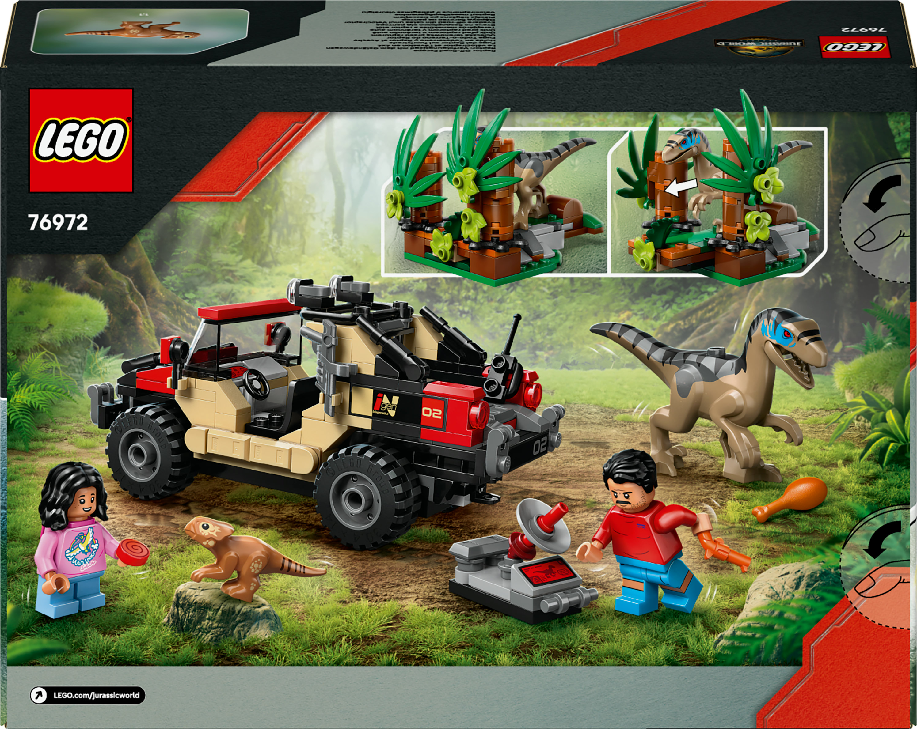 LEGO Jurassic World Fuga dal Raptor sul fuoristrada