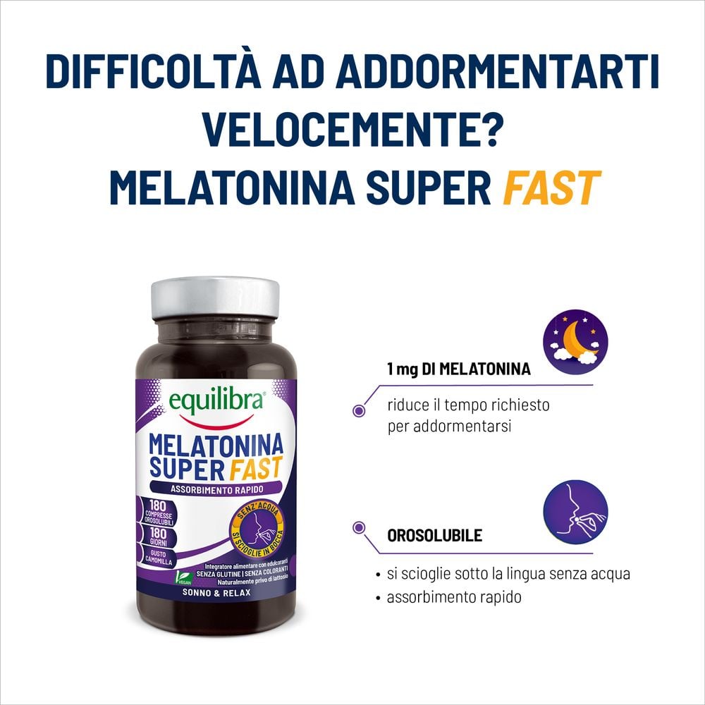 Equilibra Melatonina Superfast 180 Compresse Orosolubili 57,60 g