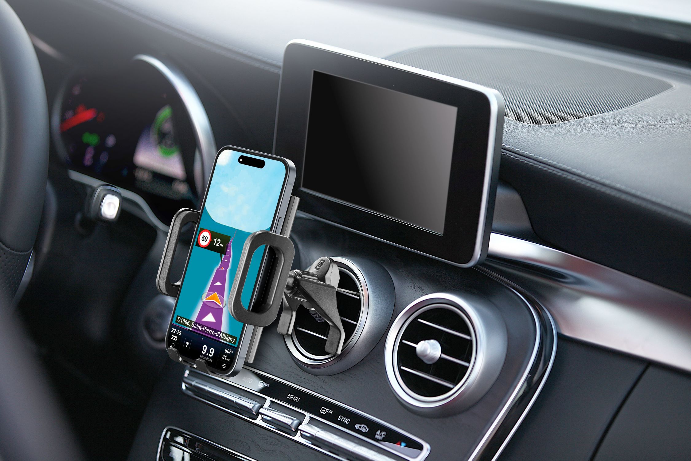 Cellularline Hug Fit Supporto smartphone da auto per bocchette