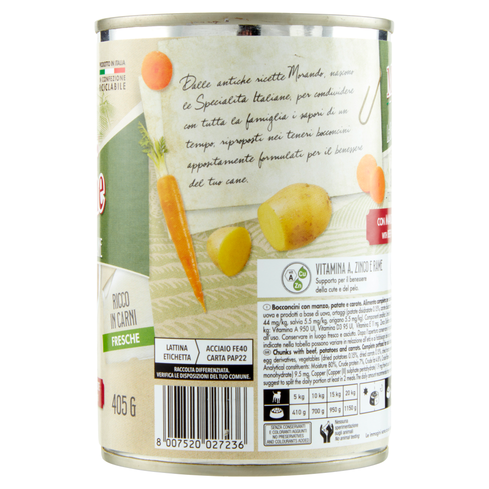 Migliorcane Le Specialità Italiane Spezzatino con Manzo, Patate e Carote 405 G
