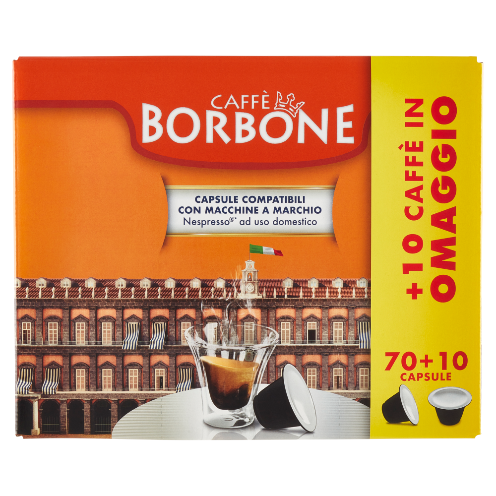 Caff&egrave; Borbone Decisa Capsule Compatibili Nespresso* 80 x 5 g