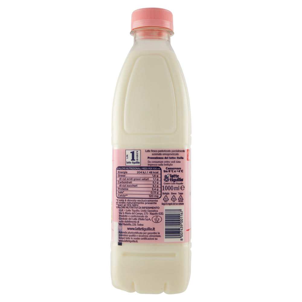 latte tigullio Parzialmente Scremato latte fresco pastorizzato 1000 ml