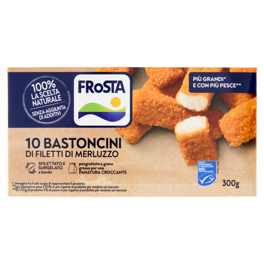 FRoSTA 10 Bastoncini di Filetti di Merluzzo 300 g