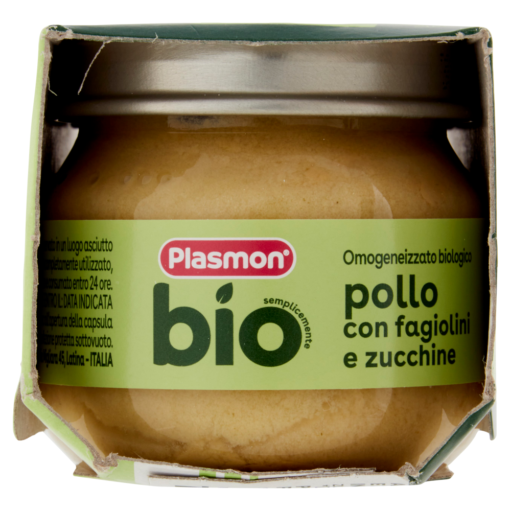 Plasmon semplicemente bio pollo con fagiolini e zucchine 2 x 80 g