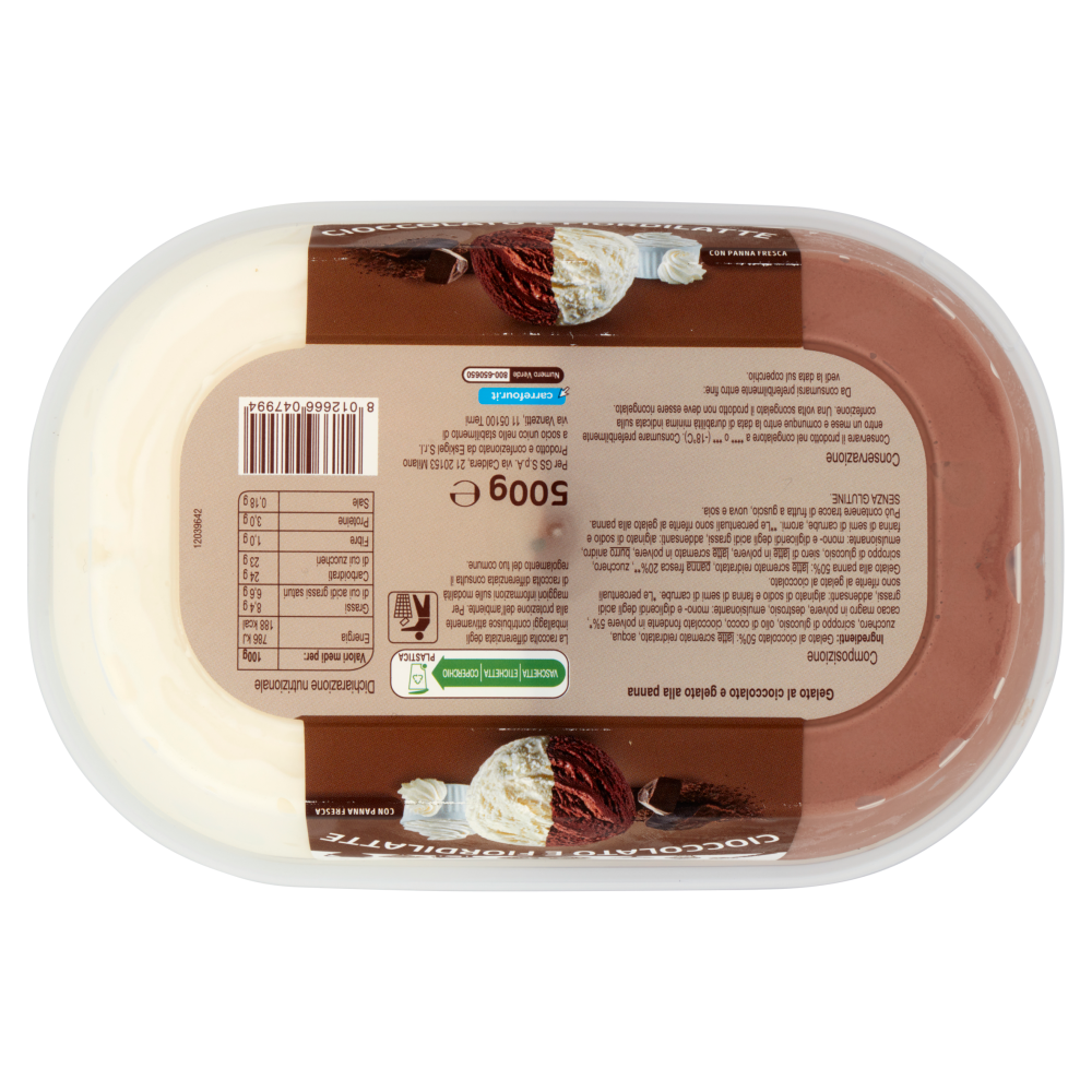 Carrefour Classic Cioccolato e Fiordilatte 500 g
