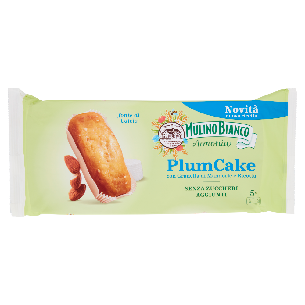 Mulino Bianco Armonia PlumCake Ricotta e Mandorle 5 pezzi 155 g