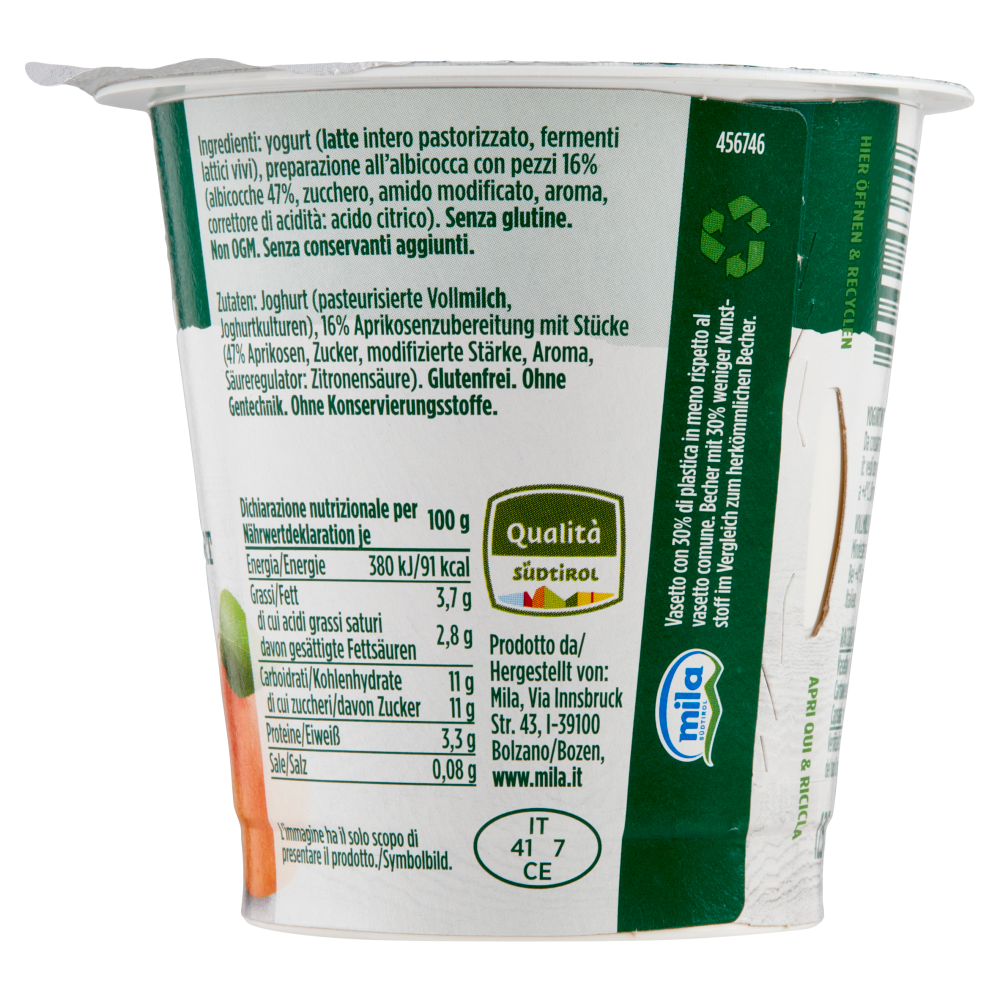 mila Yogurt Intero Albicocca 125 g