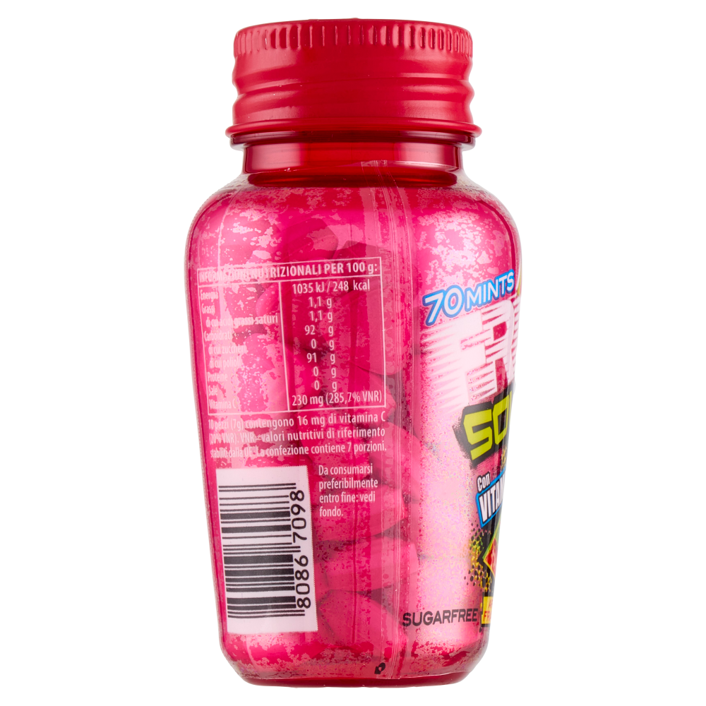 Frisk Sours con Vitamina C Aroma Fragola 70 Mints 49 g