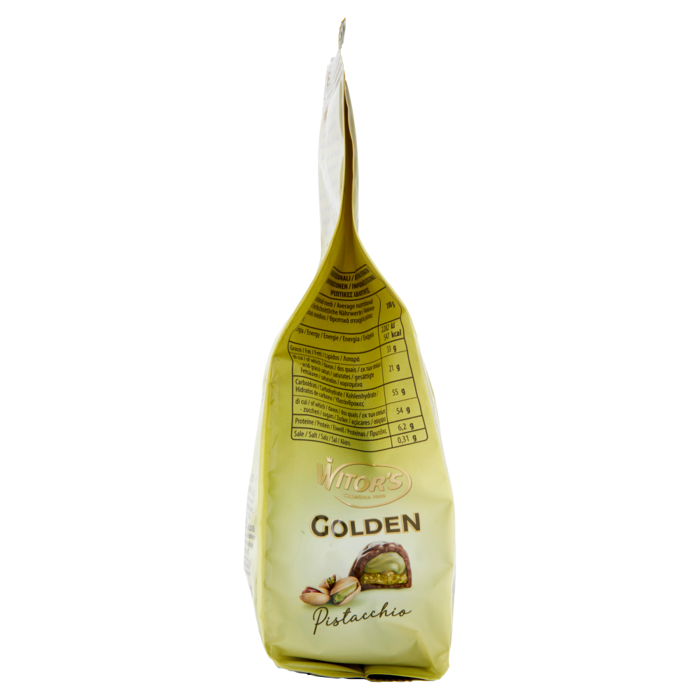Witor's Golden Pistacchio Cioccolato al Latte con Crema e Granella di Pistacchio 200 g