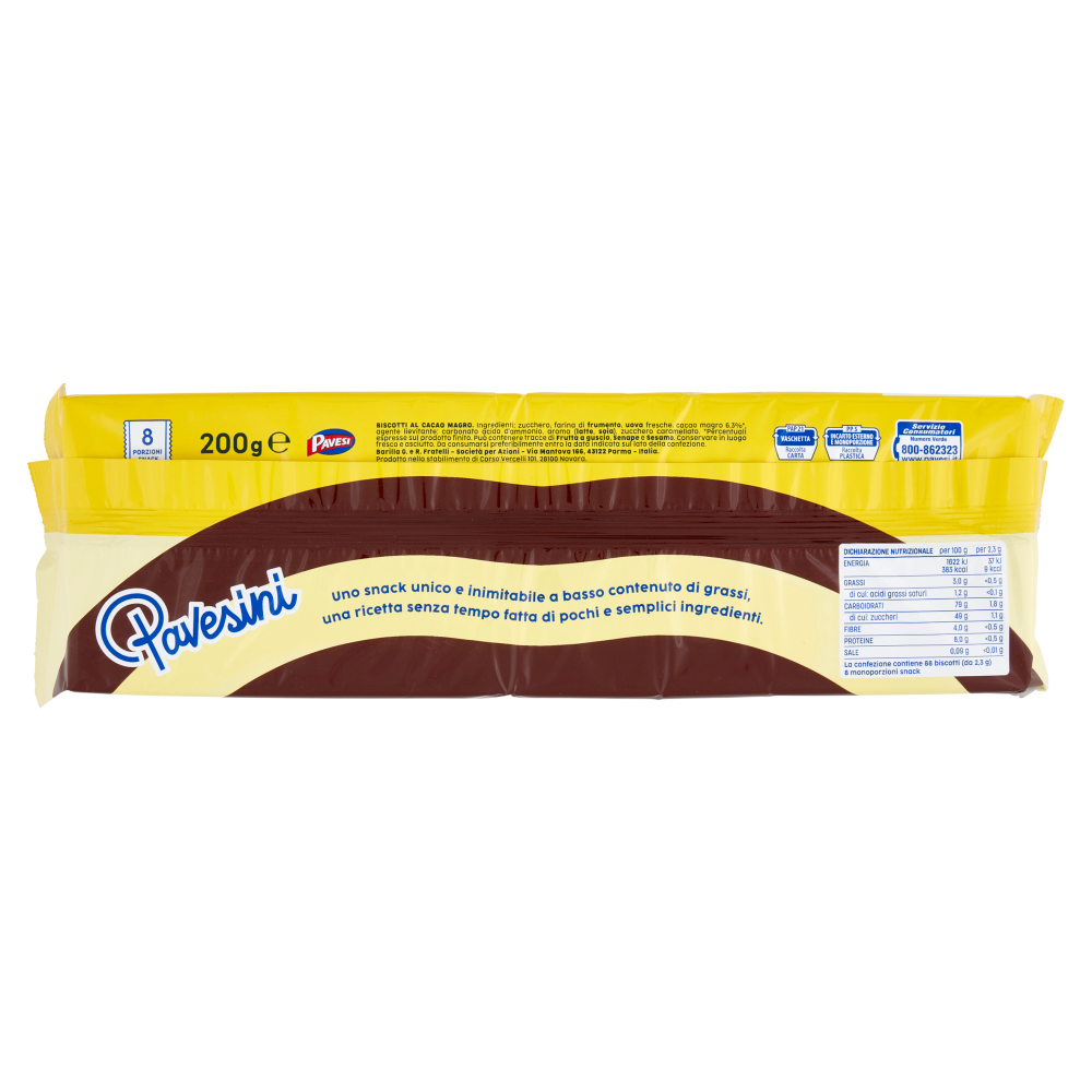 Pavesi Pavesini al Cacao Snack Goloso Biscotti Leggeri per Colazione Tiramisù 200g