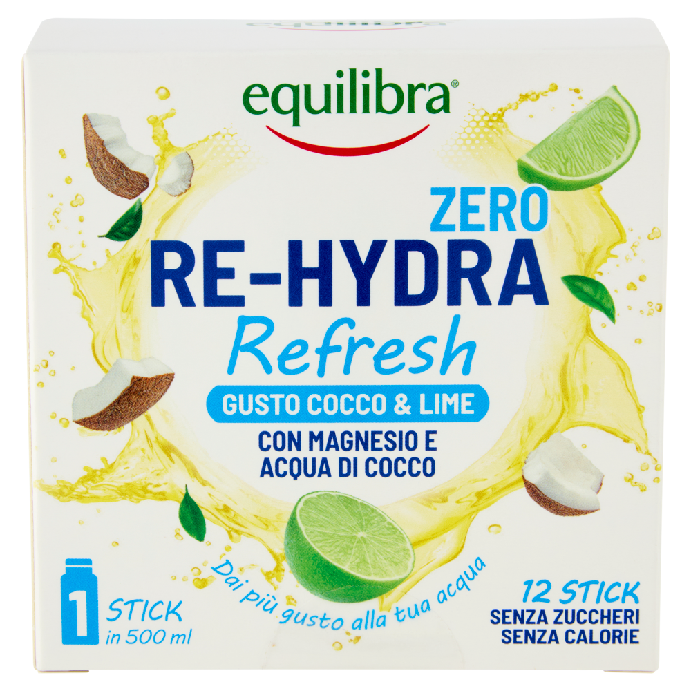 equilibra Re-Hydra Zero Energy Gusto Cocco & Lime 12 Stick 24 g