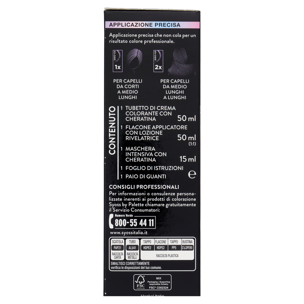 Syoss By Palette Colorazione Permanente 3_89 Castano Scuro Ramato