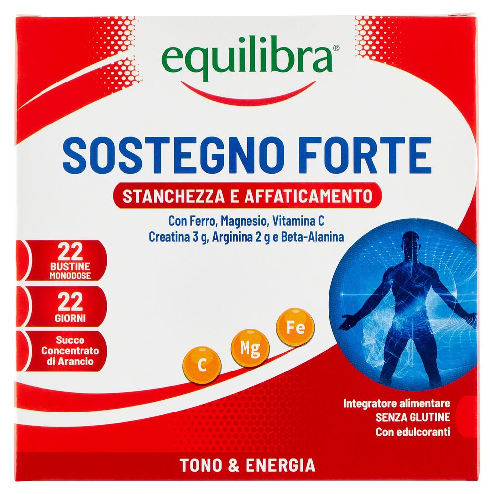 Equilibra Sostegno Forte Stanchezza e Affaticamento Bustine Monodose 22 x 8 g
