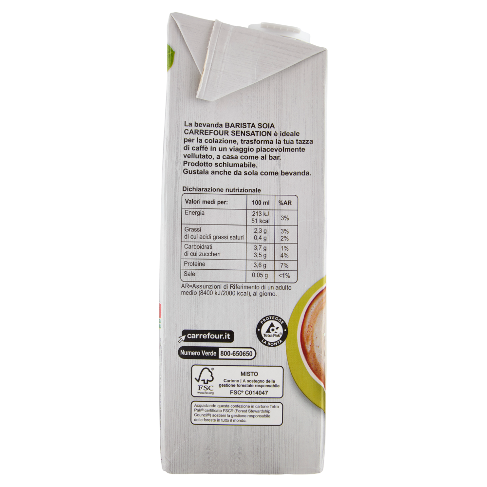 Carrefour Sensation Barista Soia 1 L