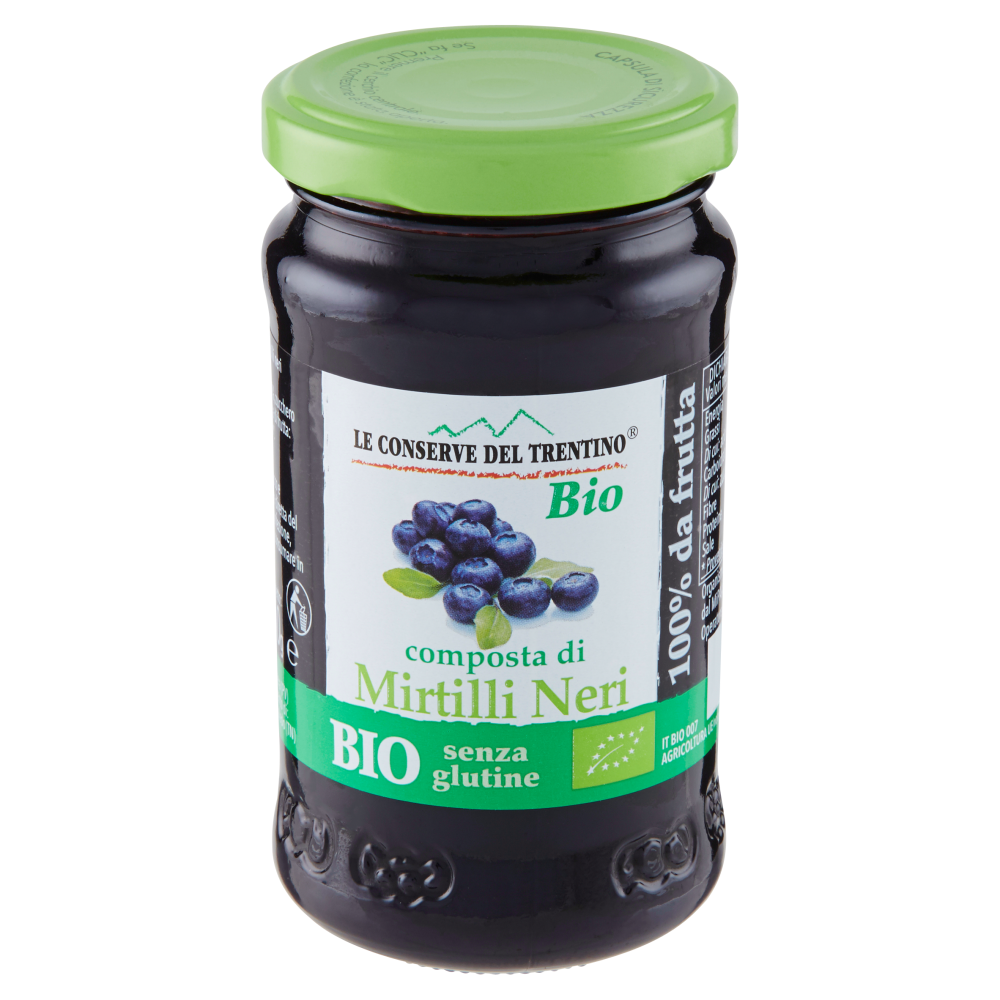 Le Conserve del Trentino Bio composta di Mirtilli Neri 250 g