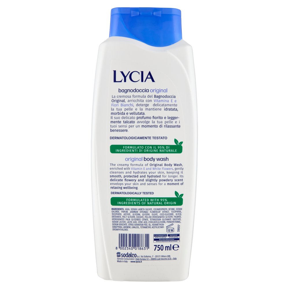 Lycia bagnodoccia original Vitamina E e Fiori Bianchi 750 ml