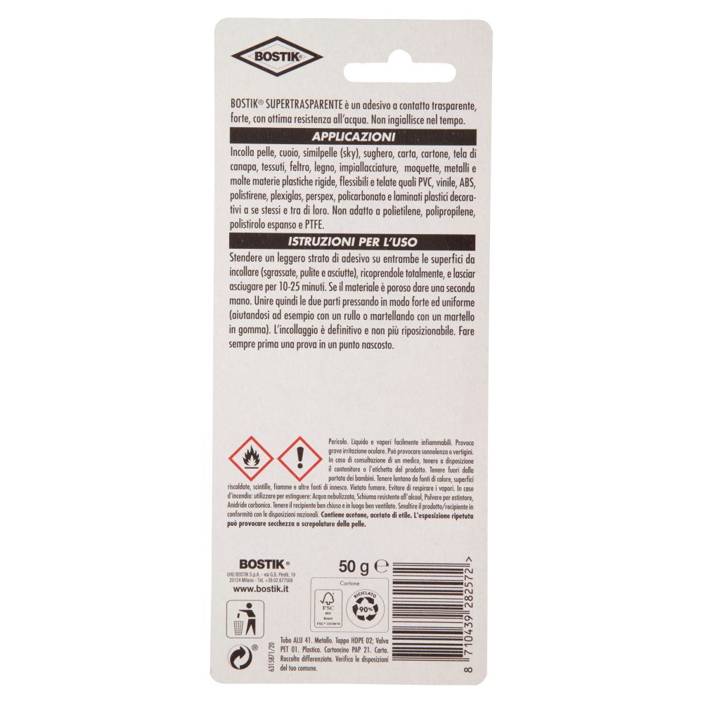 Bostik Super Trasparente Adesivo universale 50 g