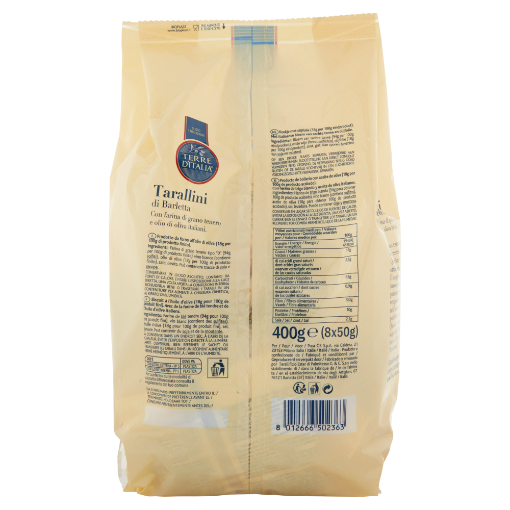Terre d'Italia Tarallini di Barletta 8 x 50 g