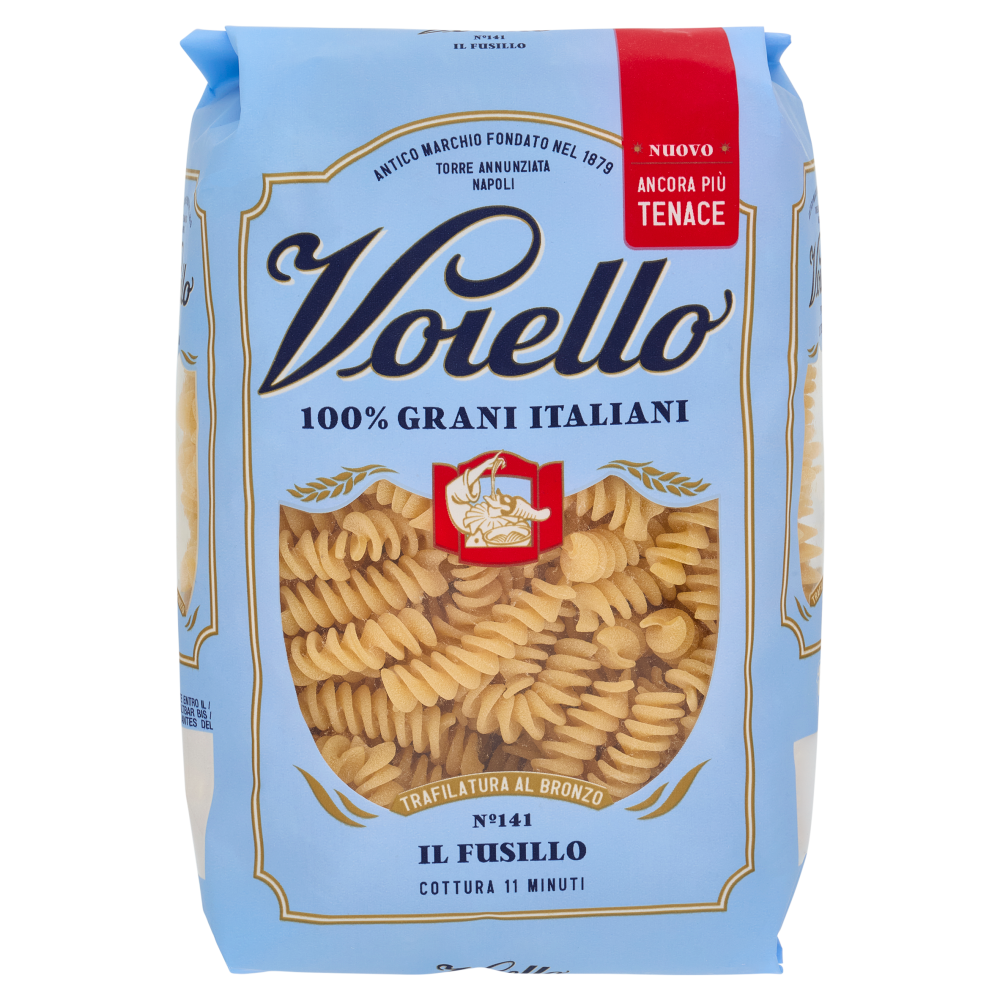 Voiello Pasta Il Fusillo N°141 Grani 100% Italiani Trafilata Bronzo 500g