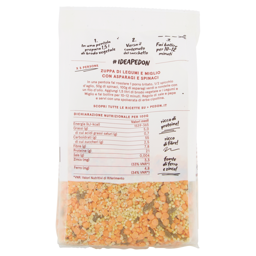 pedon I Salvaminuti Legumi e Miglio con semi di canapa 250 g