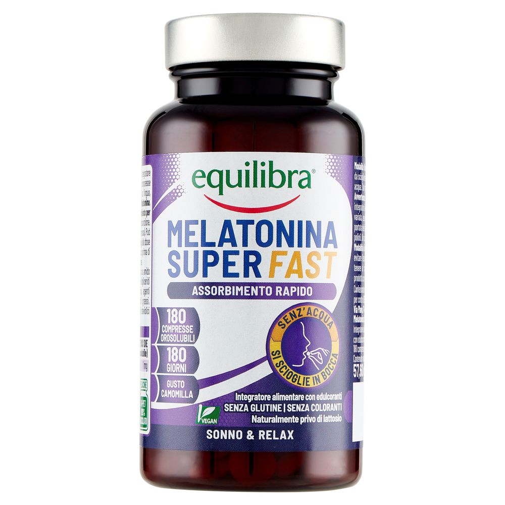 Equilibra Melatonina Superfast 180 Compresse Orosolubili 57,60 g