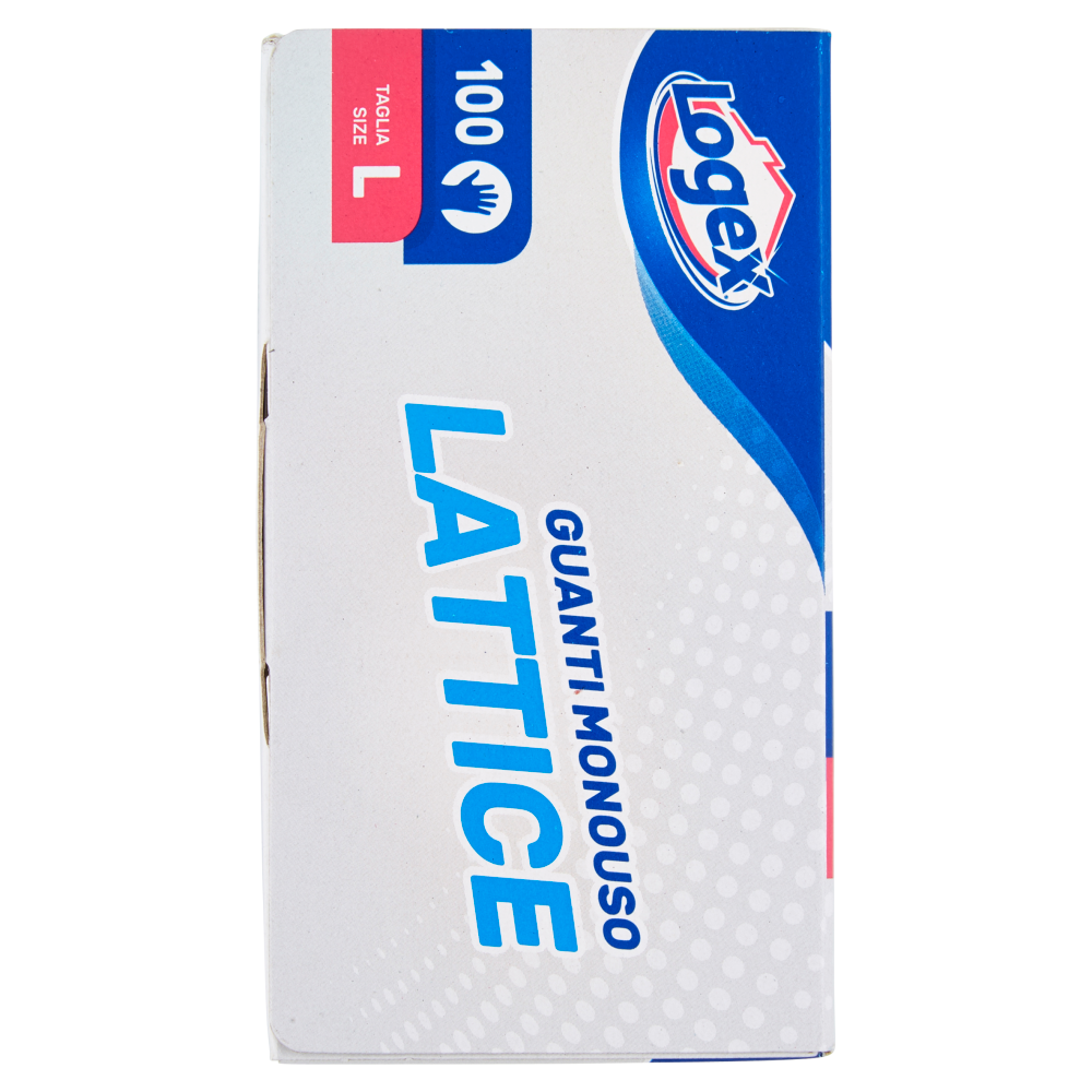 Logex Guanti Monouso Lattice Taglia L 100 pz