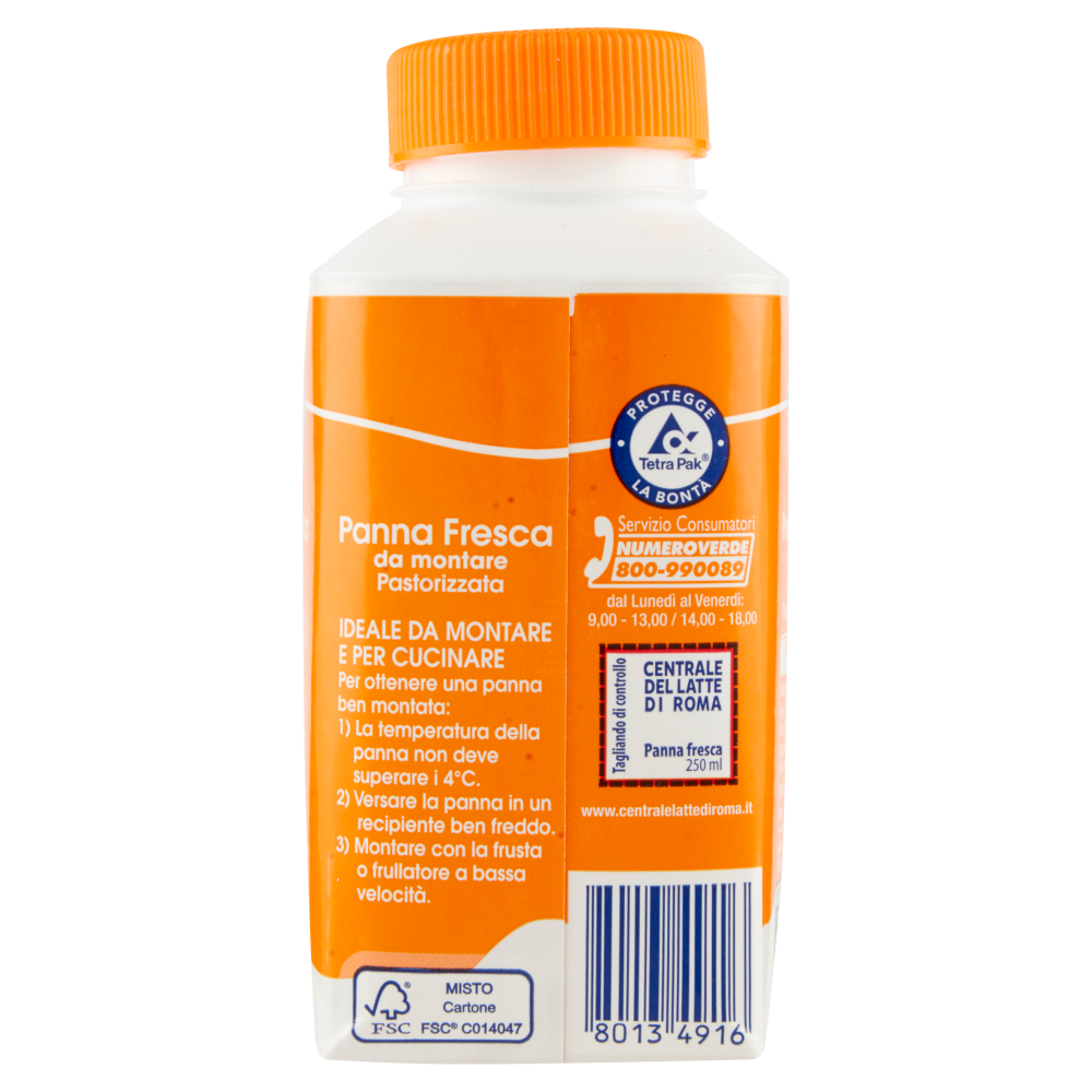 Centrale del Latte di Roma Panna Fresca da montare Pastorizzata 250 ml