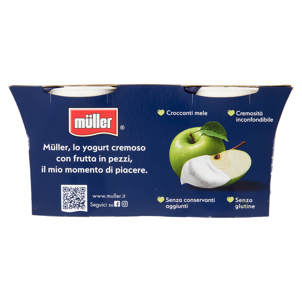 müller Yogurt Cremoso Mela in Pezzi 2 x 125 g