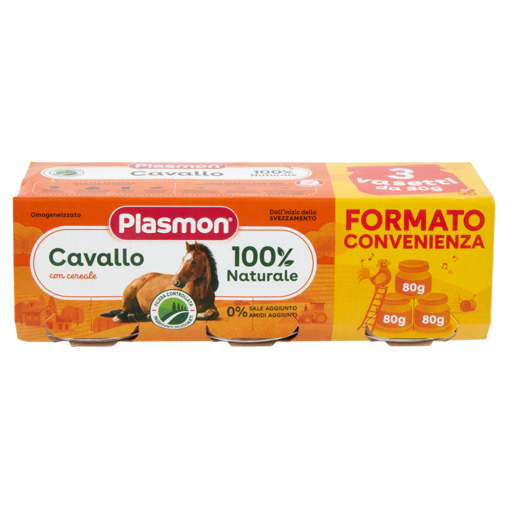 Plasmon Omogeneizzato Cavallo con cereale 3 x 80 g