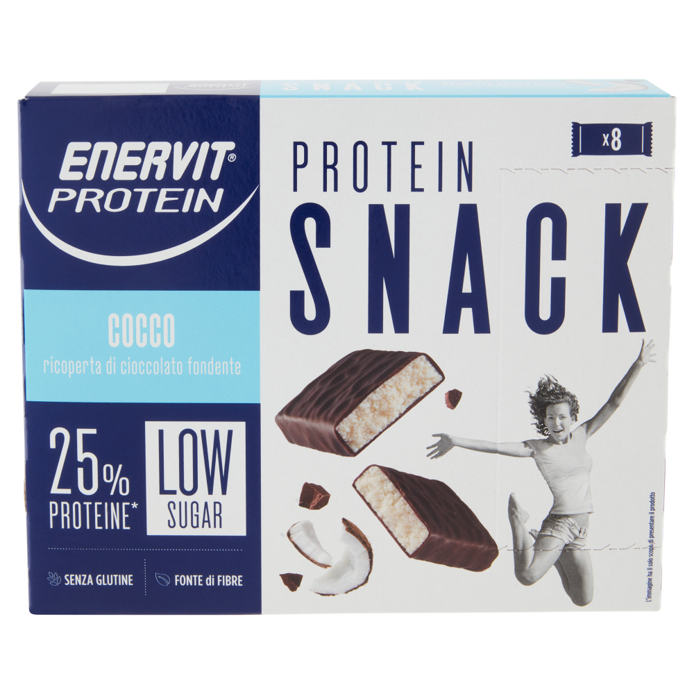 Enervit Protein Low Sugar Protein Snack Cocco 8 x 27 g