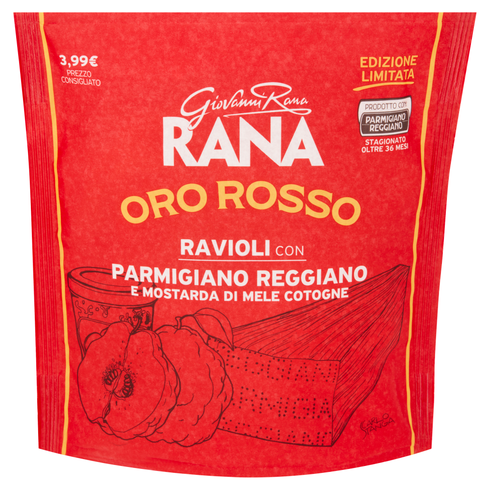 Giovanni Rana Oro Rosso Ravioli con Parmigiano Reggiano e Mostarda di Mele Cotogne 250 g