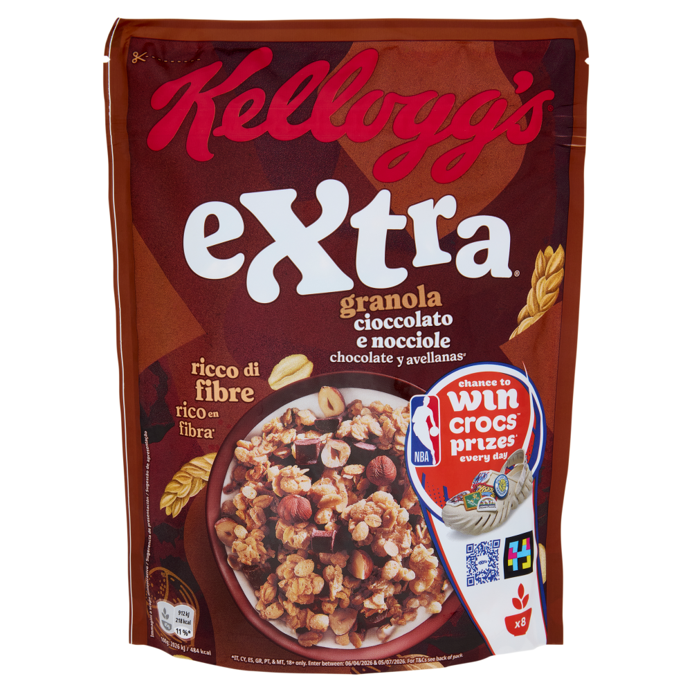 Kellogg's extra granola cioccolato e nocciole 375 g
