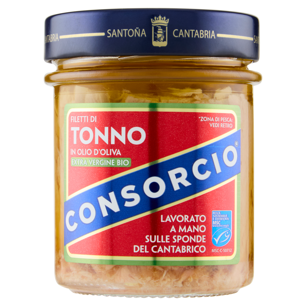 Consorcio Filetti di Tonno in Olio di Oliva Extra Vergine Bio 180 g