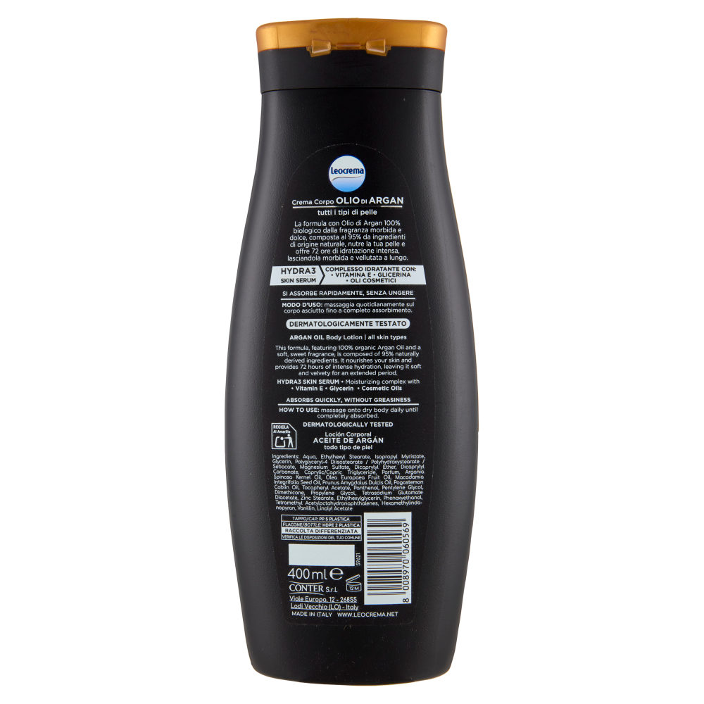 Leocrema Crema Corpo Olio di Argan 400 ml