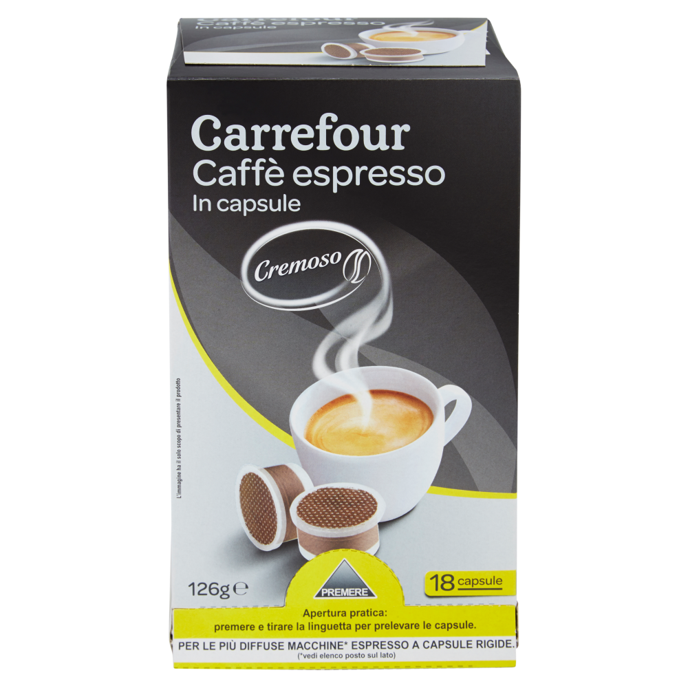 Carrefour Caffè espresso in capsule Cremoso 18 x 7 g
