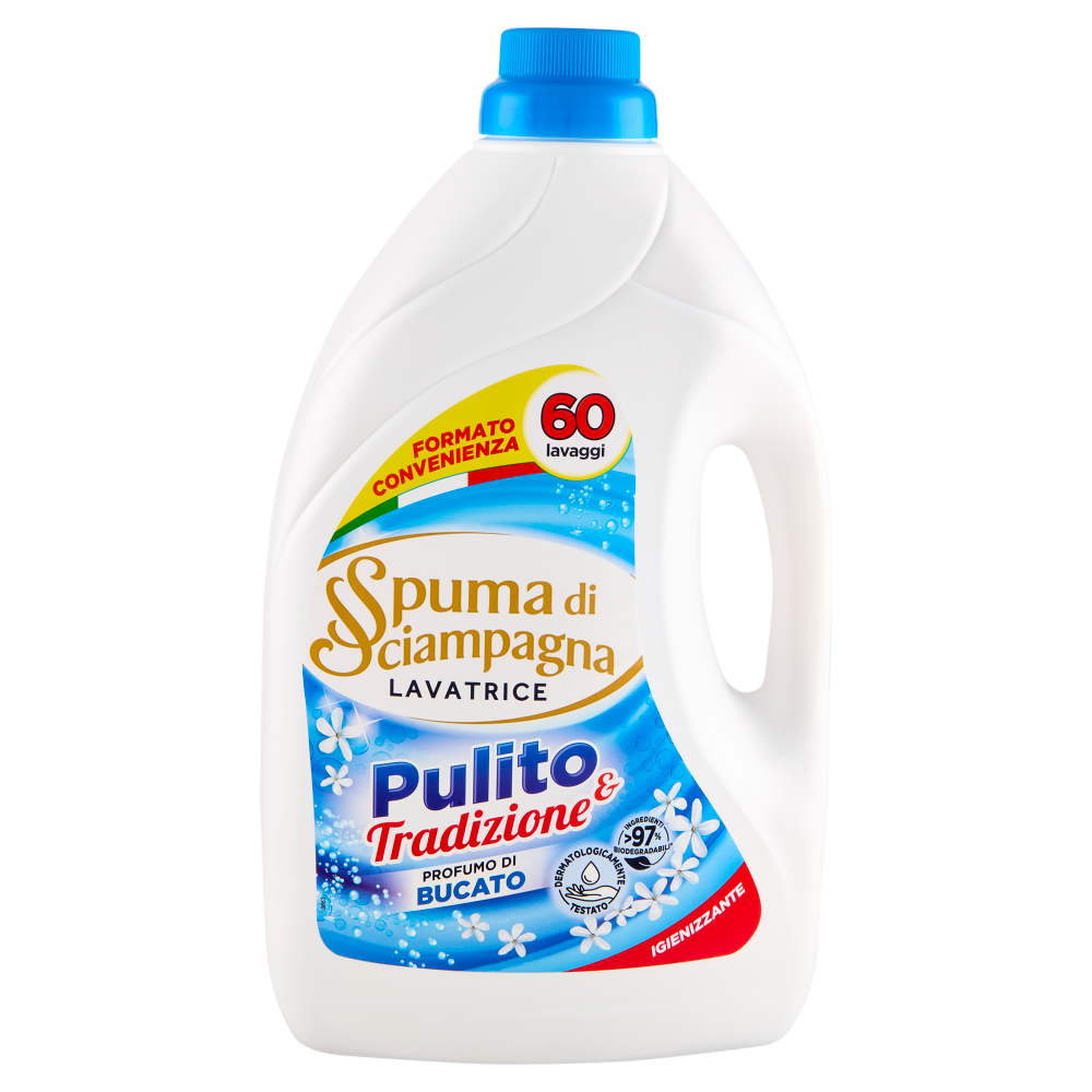 Spuma di Sciampagna Lavatrice Pulito & Tradizione Profumo di Bucato 3000 ml
