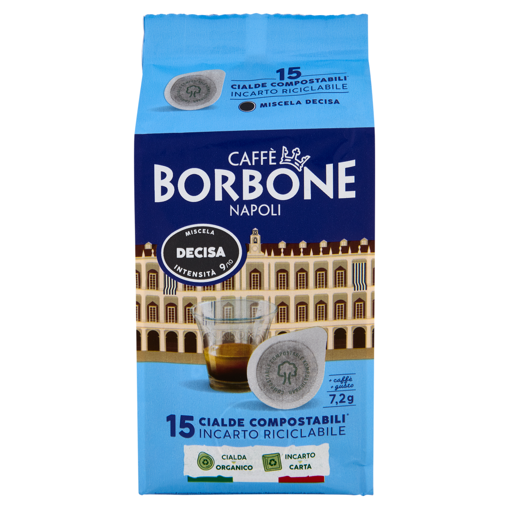 Caff&egrave; Borbone Miscela Decisa Cialde Compostabili* 15 x 7,2 g